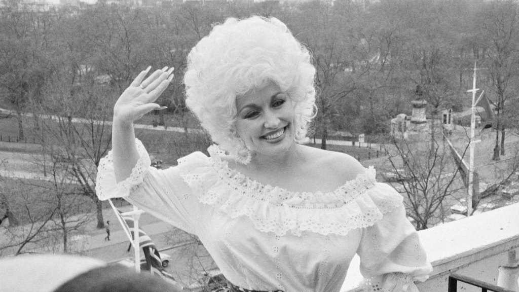 Dolly Parton in London in 1983