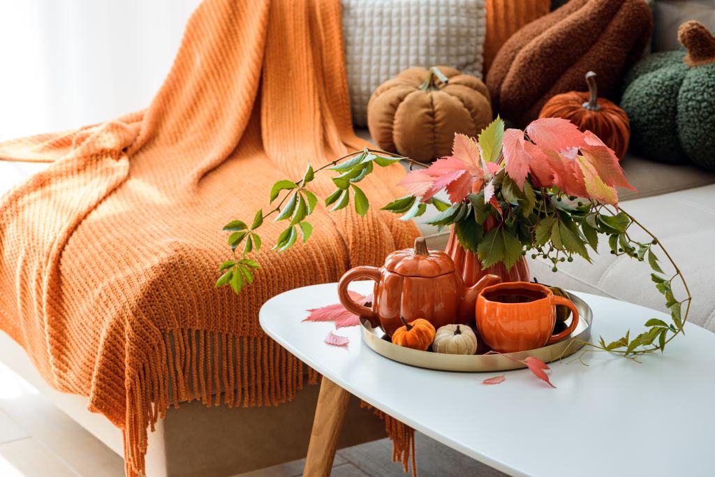 Fall living room setup