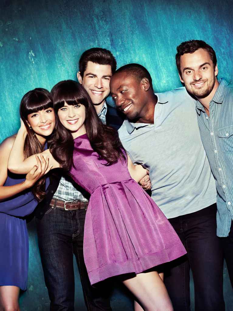 Hannah Simone, Zooey Deschanel, Max Greenfield, Lamorne Morris and Jake Johnson in 'New Girl'