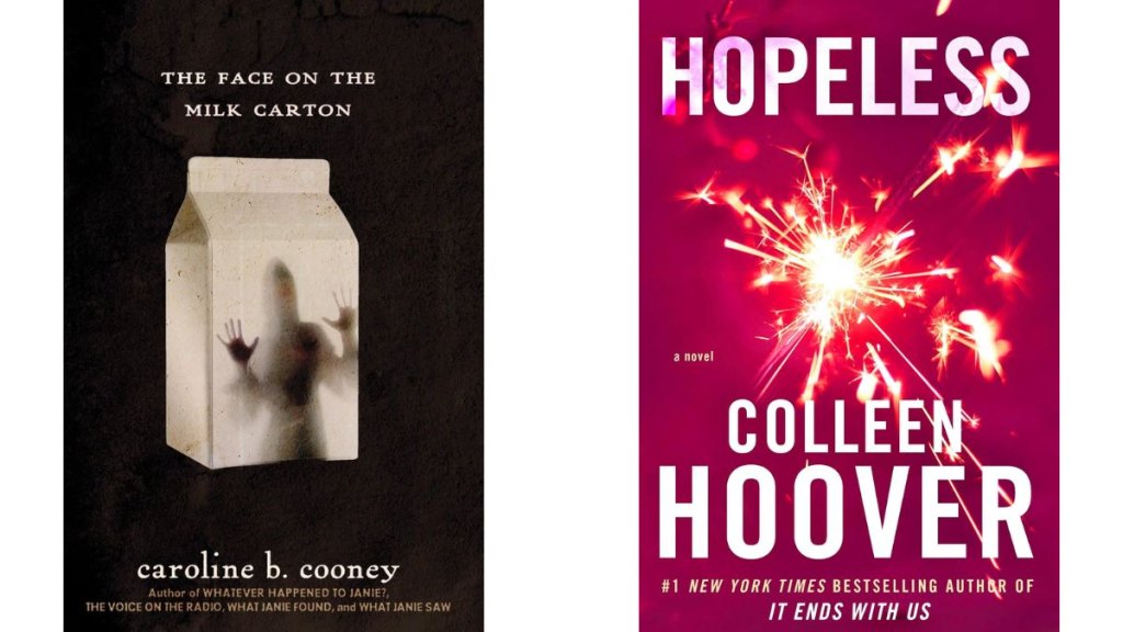 The Face on the Milk Carton by Caroline B Cooney and Hopeless by Colleen Hoover - Ember Atria
