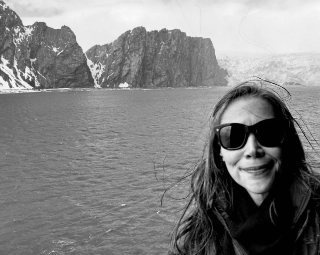 Ann near Elephant Island on the way back to Antarctica (2024)