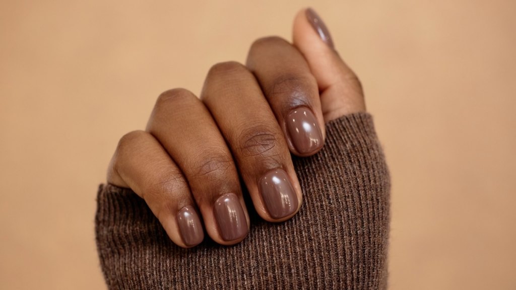 Mocha nail polish, one of the on-trend fall nail colors for 2026