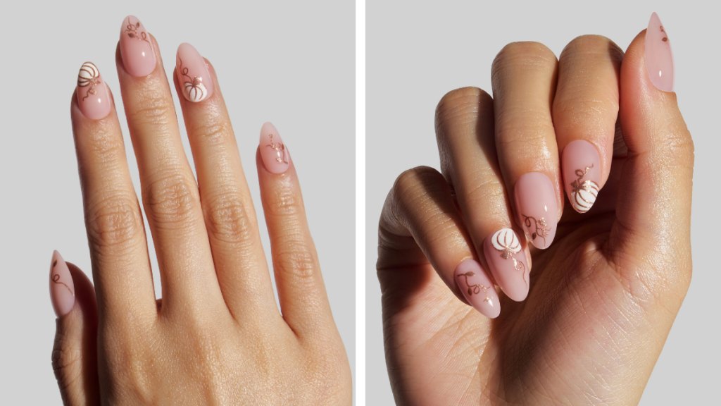 Celebritips Posh Pumpkin fall press-on nails