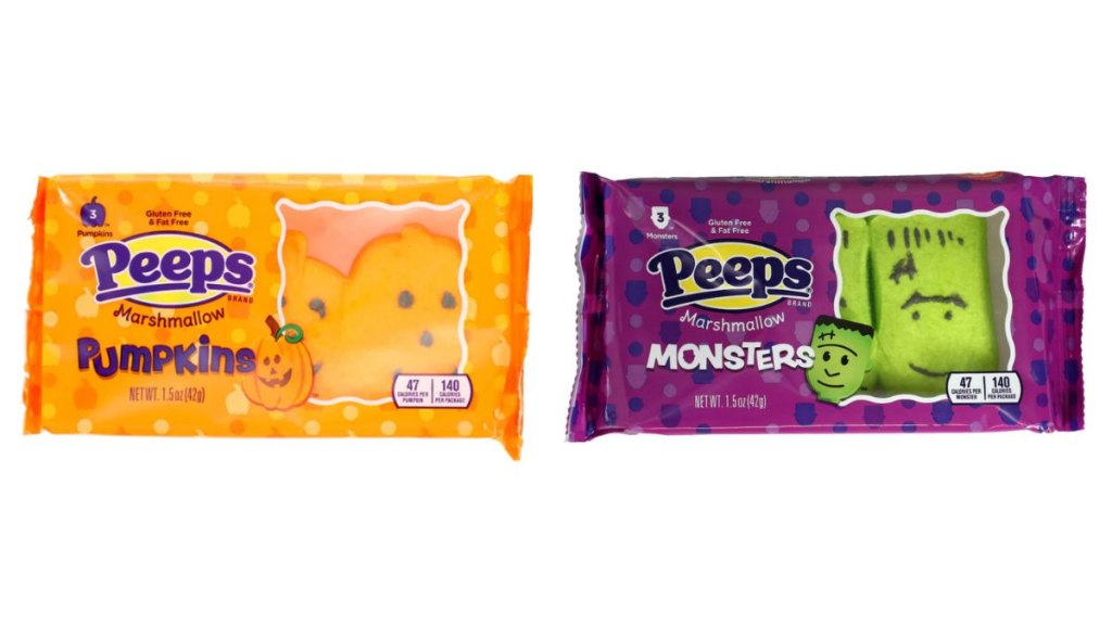 Halloween themed marshallow Peeps from Dollar Tree