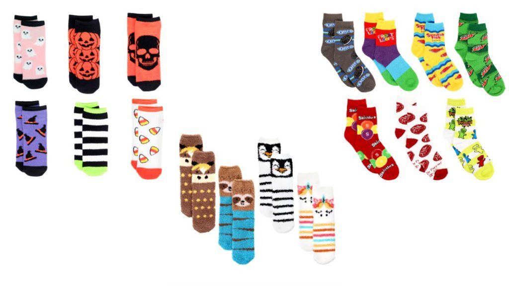 Festive socks from Dollar Tree
