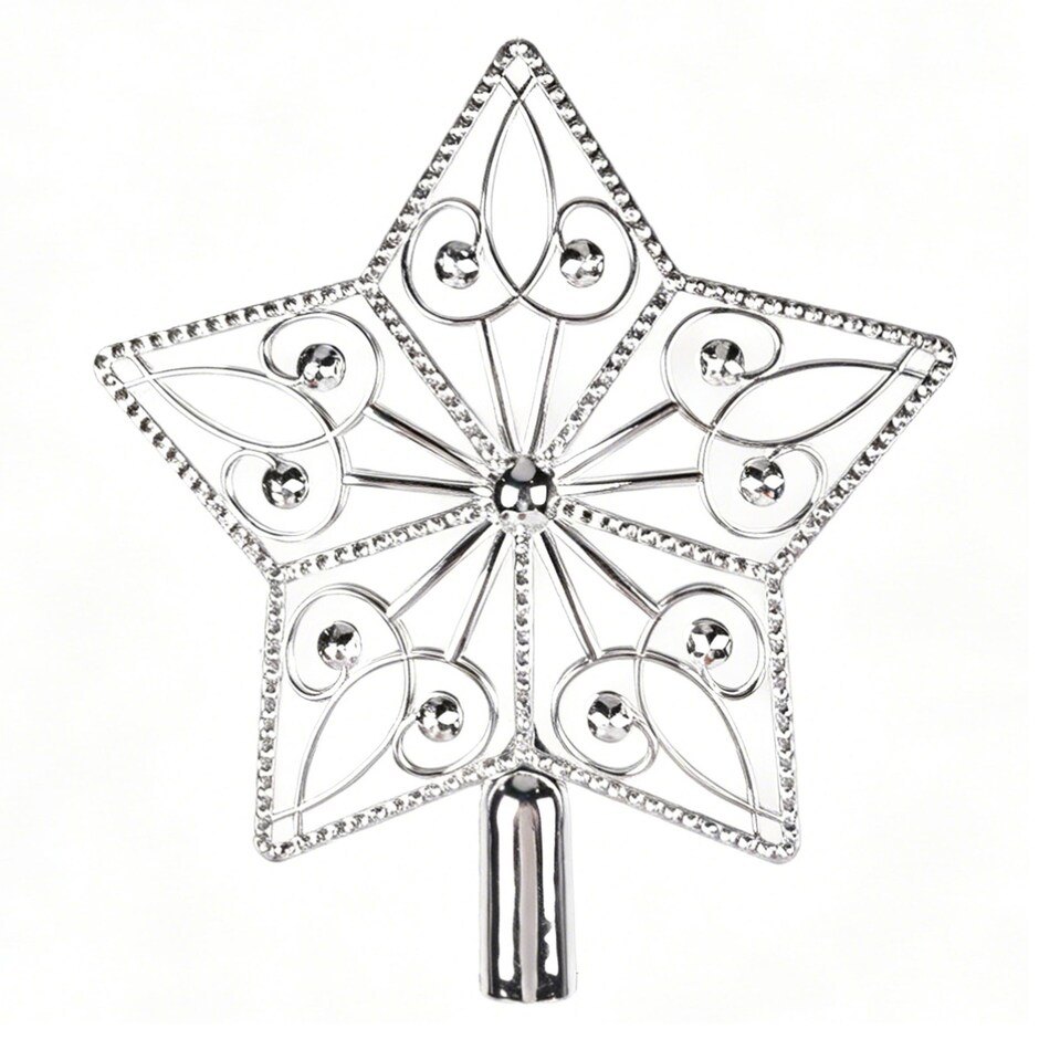 Dollar Tree simple silver tree topper