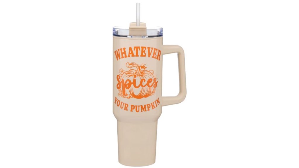 A pumpkin tumbler