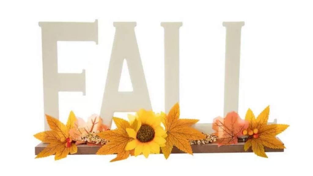 Fall metal sign