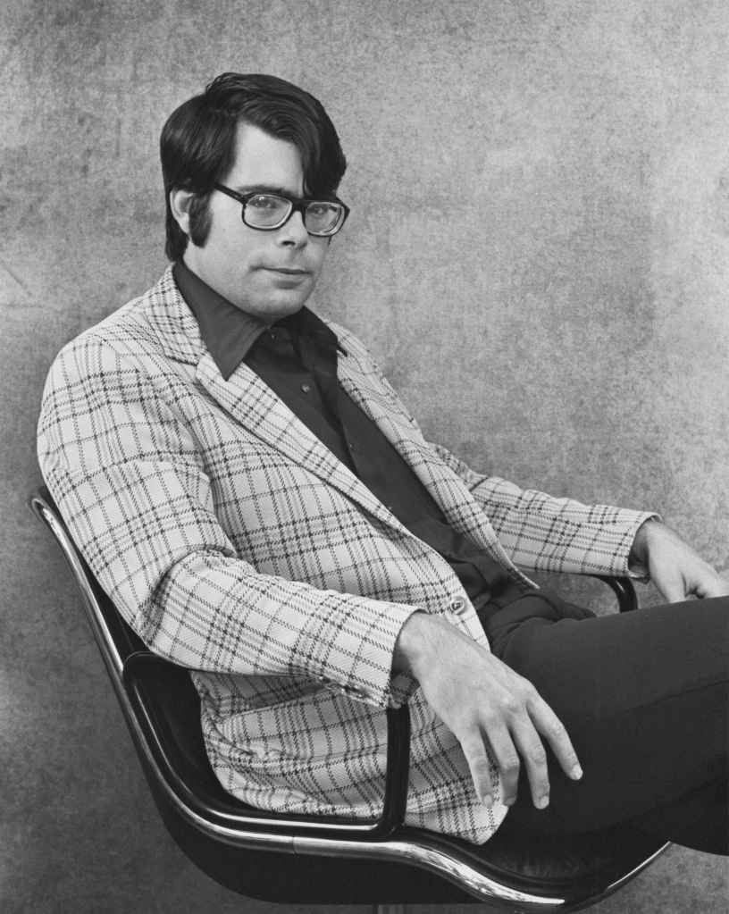 Portait of American horror writer Stephen King, mid 1970s.