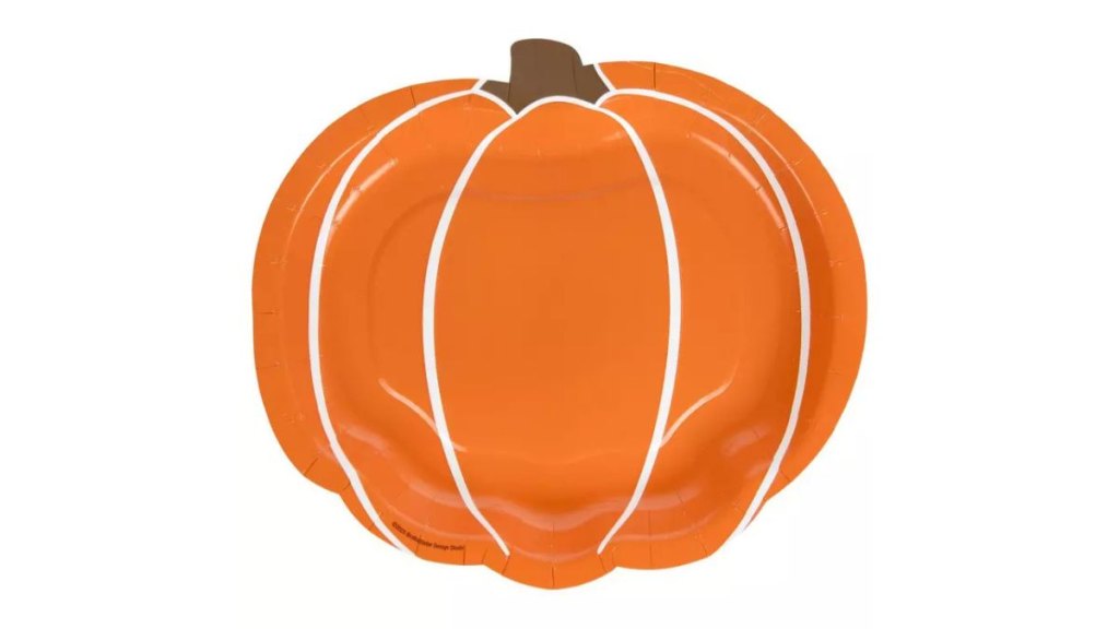 Orange Pumpkin Paper Plates