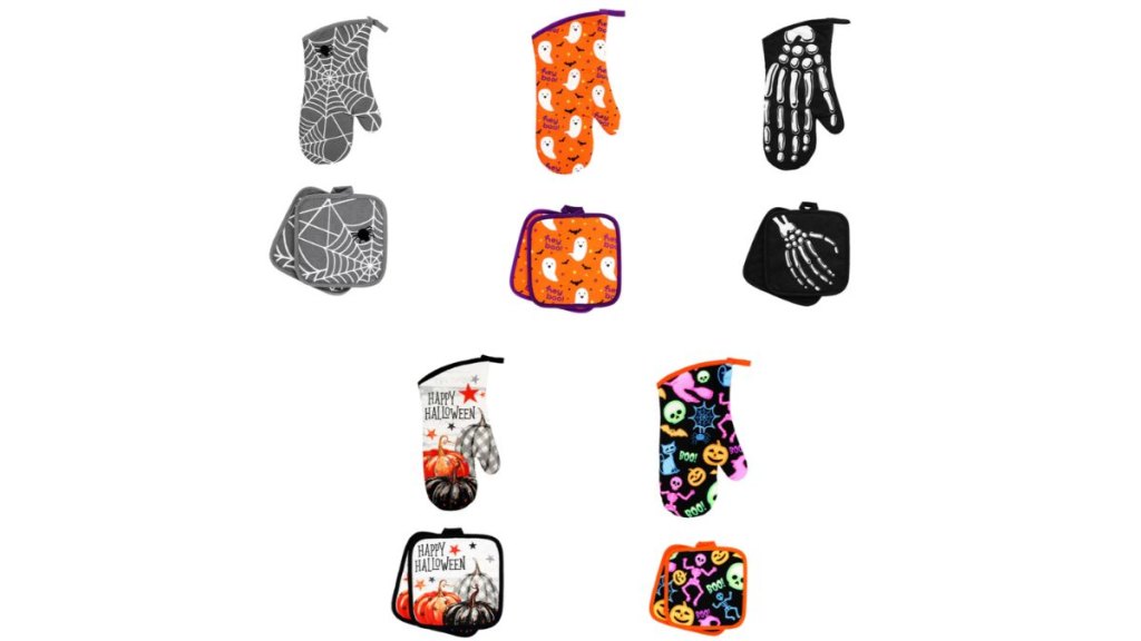 Oven mitts and pot holder