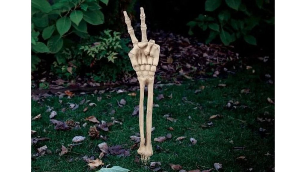 Peace Sign Skeleton Hand