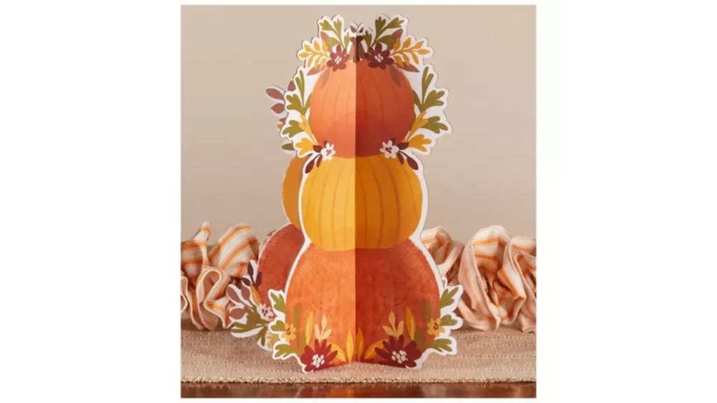 Stacked Floral Pumpkin