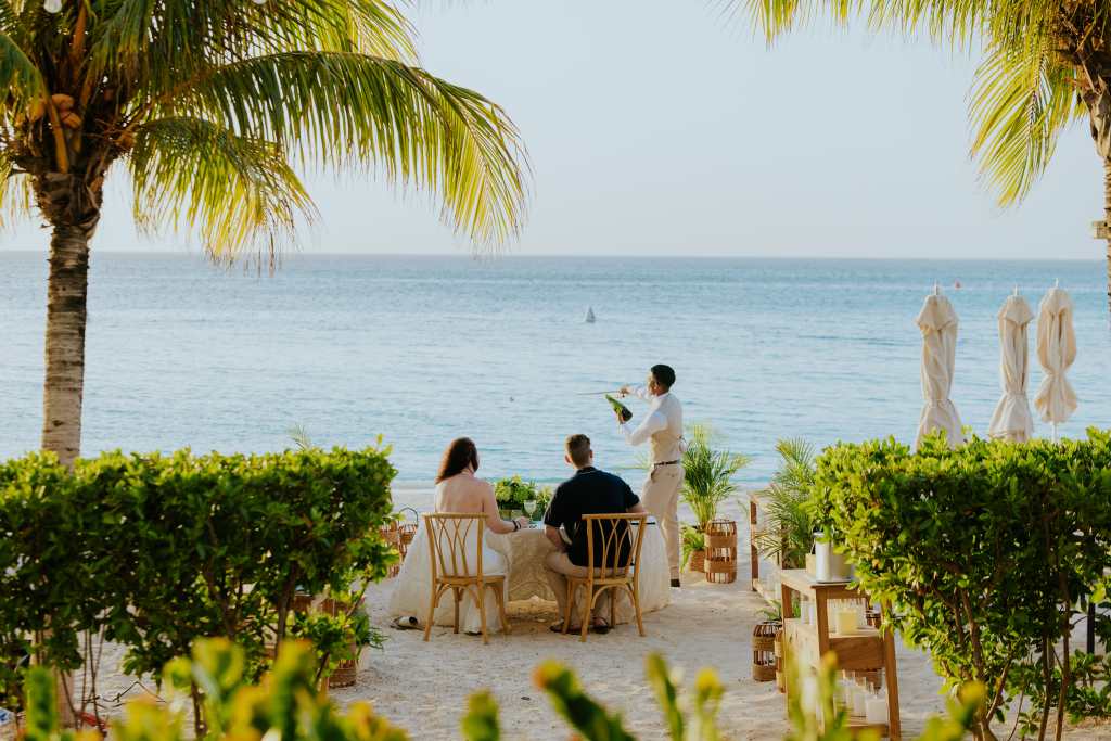 Sandra’s nephew and hiswife on their honeymoon