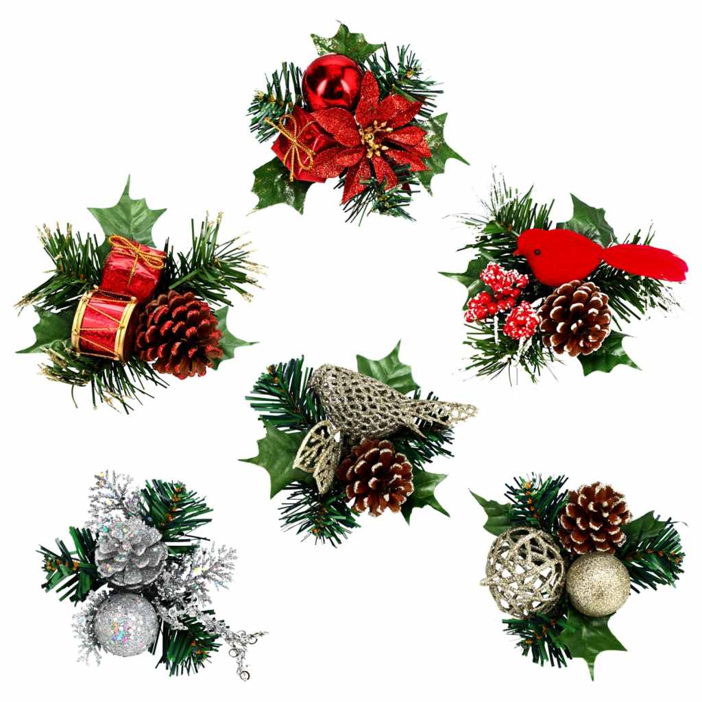 Christmas decor pinecone clips at Dollar Tree
