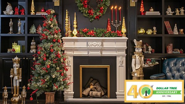 A beautifully decorated fireplace mantel scene