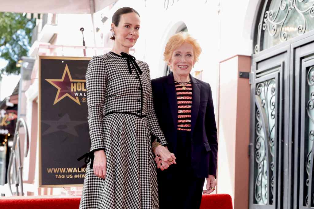 HOLLYWOOD, CALIFORNIA - DECEMBER 02: (L-R) Sarah Paulson and Holland Taylor attend the Hollywood Walk of Fame Star Ceremony Honoring Sarah Paulson on December 02, 2025 in Hollywood, California. (Photo by Matt Winkelmeyer/Getty Images)