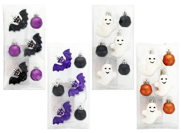 mini bat and ghost ornaments