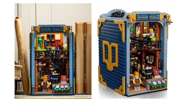 lego book nook closed