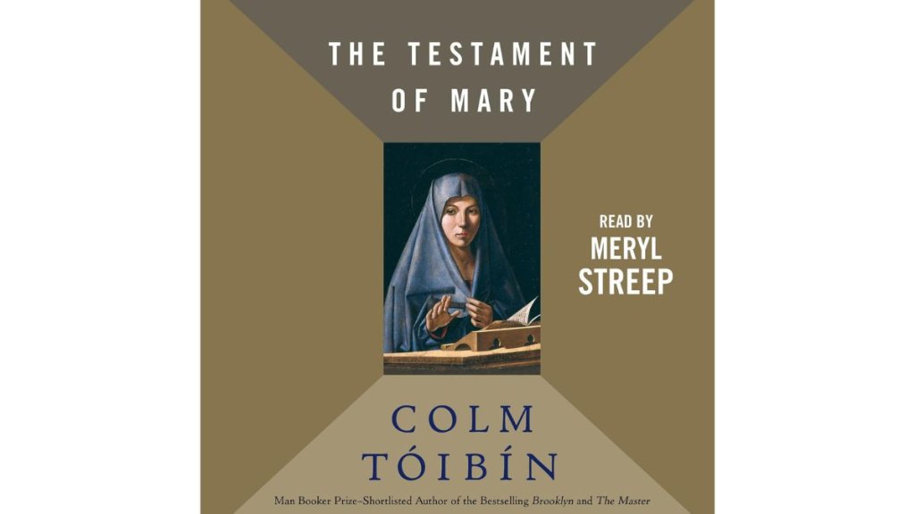 The audiobook cover for 'The Testament of Mary'