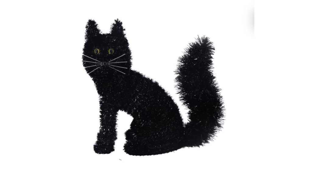 tinsel black cat