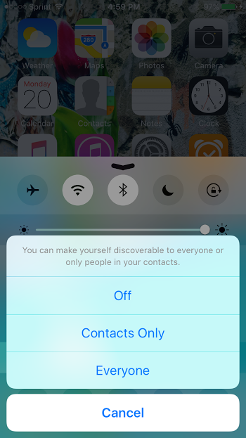 Turn off iphone airdrop