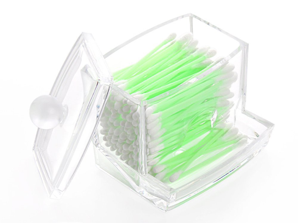 Richboom Clear Acrylic Q-tips Cotton Swabs