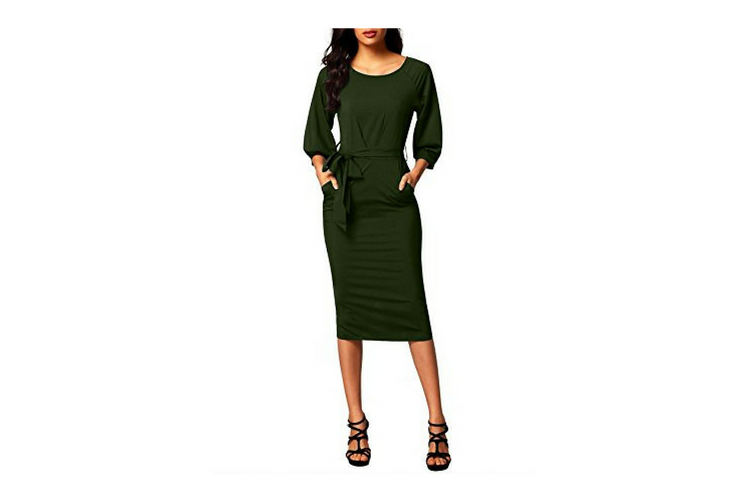 Meghan Markle Green Dress Look-a-Like Casual