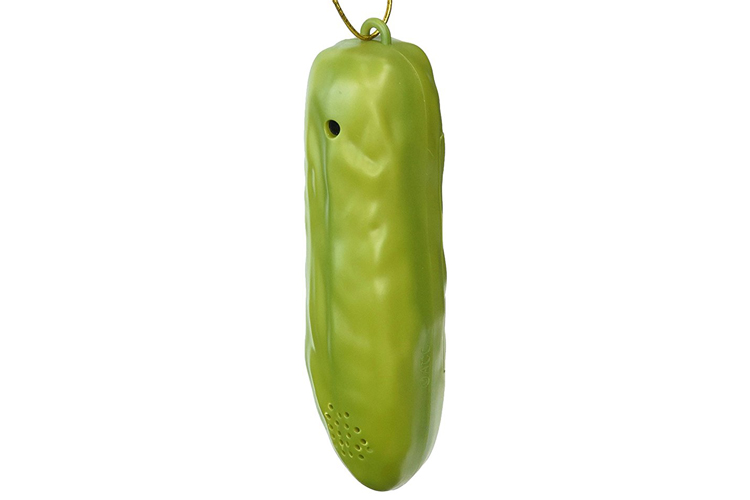 Ornamento Yodeling pickle redimensionado