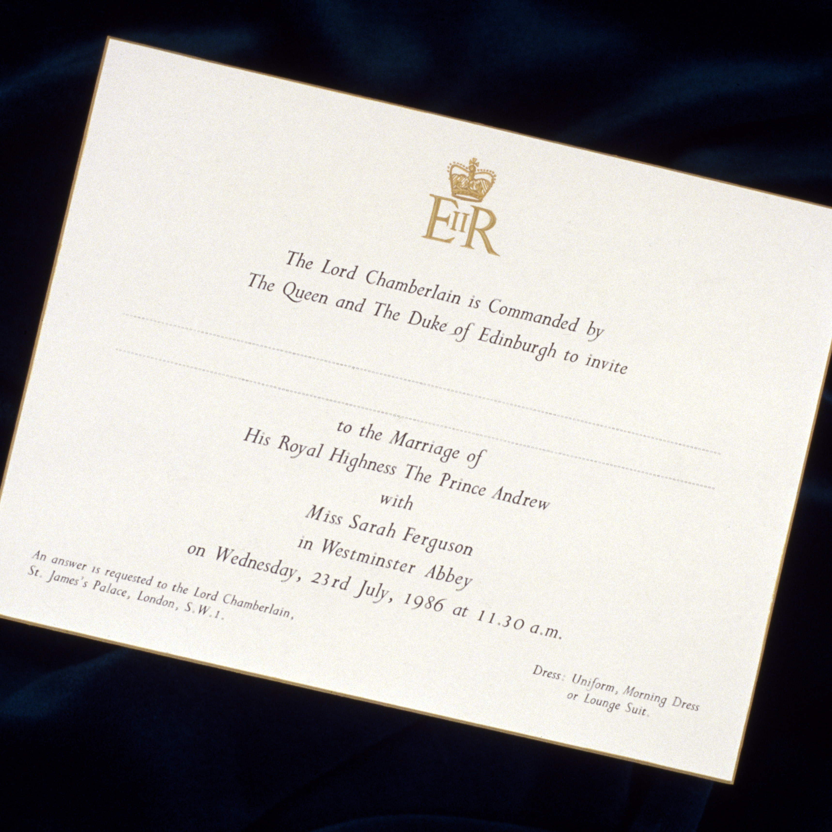 Royal Wedding Invitation Getty Images