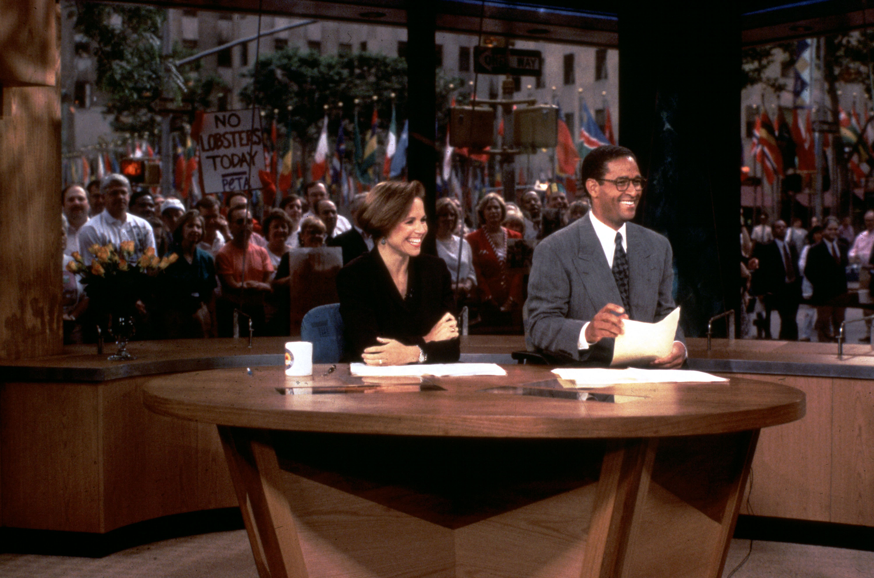 Katie Couric Bryant Gumbel Today Show 1994 Getty