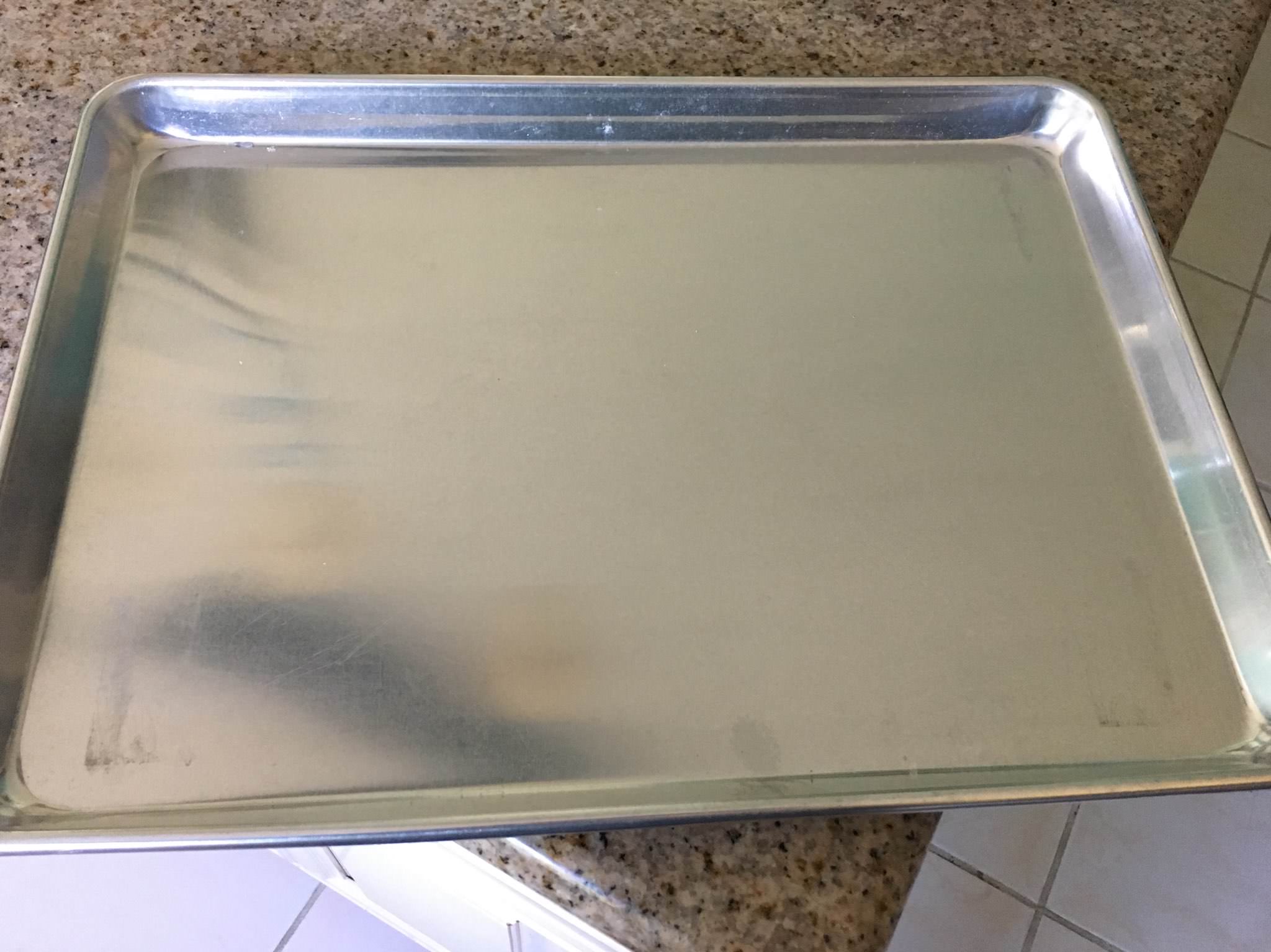 clean baking sheet