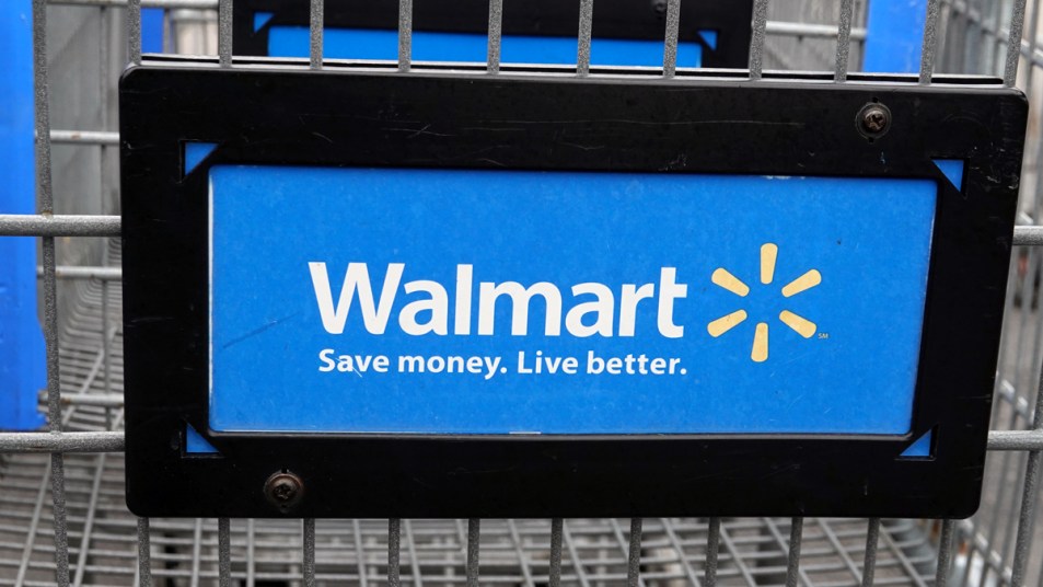 Walmart logo in shopping cart