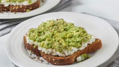 toast with cottage cheese and avocado