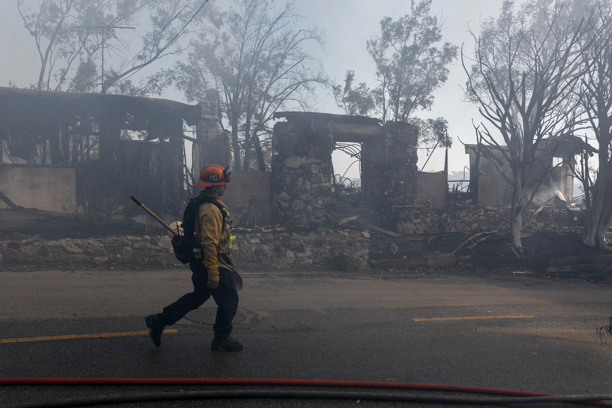 Getty Wildfire 2019 damage